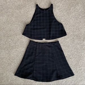 Co-ord School Girl Tank and Mini Skirt Set